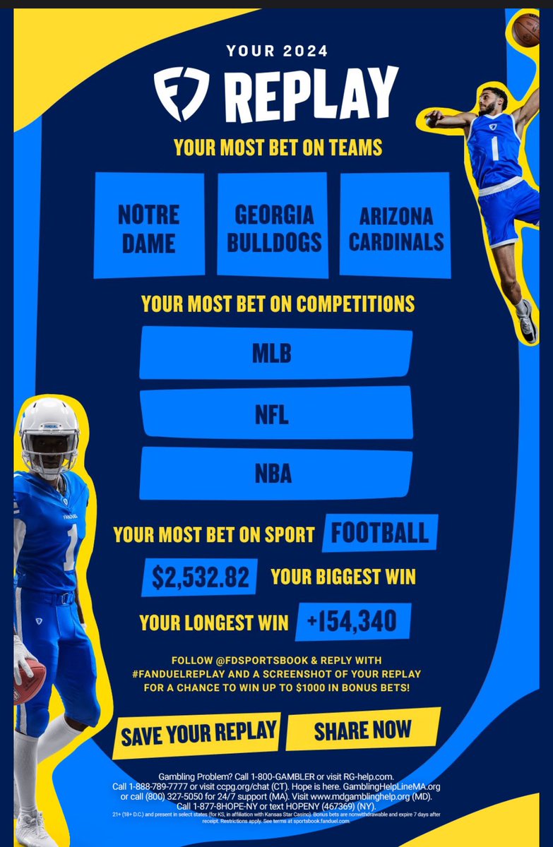 MartinDeAlejan3's tweet photo. @FDSportsbook #FanDuelReplay https://t.co/RQTFmcTgXF
