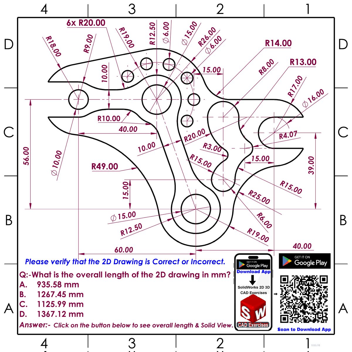 shohag100224's tweet image. 2D Drawing Exercises for Solidworks for Solidworks #Solidwork #CAD