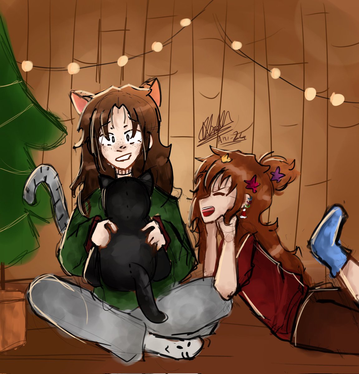 Sigo diciendo que mi regalo navideño de parte de <a href="/Ani24226/">Ani-24 💥🪐</a> es hermoso, además es la primera vez que veis a Mimi sin alguna de su ropa de gatitos hahaha.