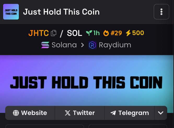 jholdthiscoin's tweet photo. WE JUST ENTERED HOT 🔥 TRENDING #29 ON DEXCREENER NOW

WE WILL GOING TO TOP #1 TRENDING ANYTIME

BE READY GUYS

DREAM BIG IS REAL

https://t.co/TnOKcmVLR0 https://t.co/94QhXld2Rb