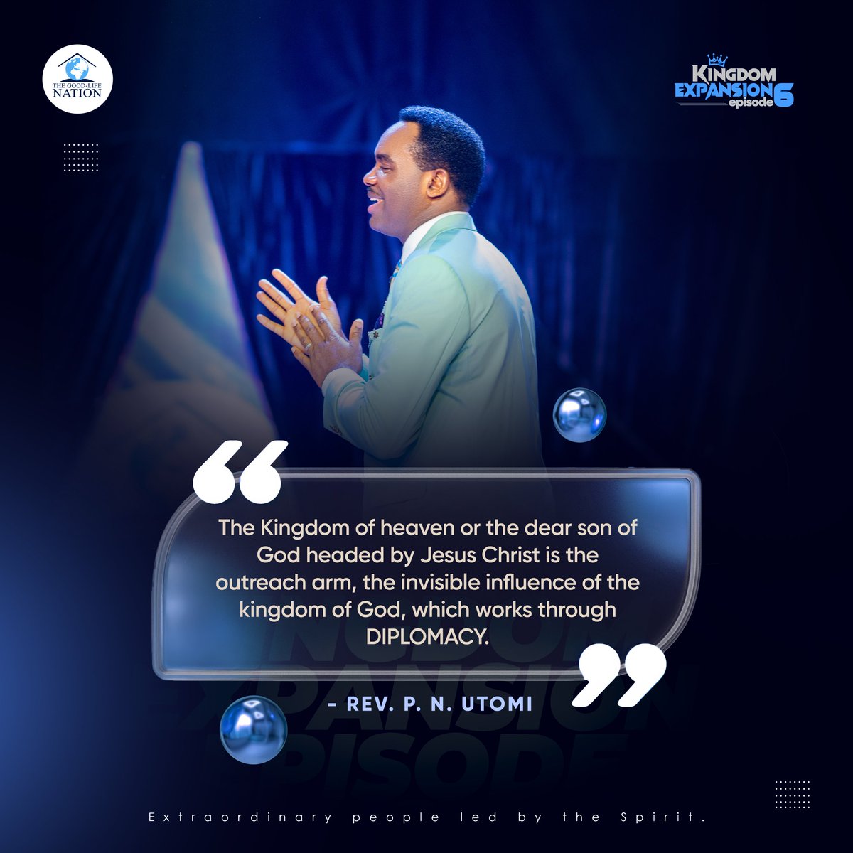 The Kingdom of heaven or the dear son of God headed by Jesus Christ is the outreach arm, the invisible influence of the kingdom of God, which works through diplomacy. -RPN 

#RPN

#KingdomExpansion