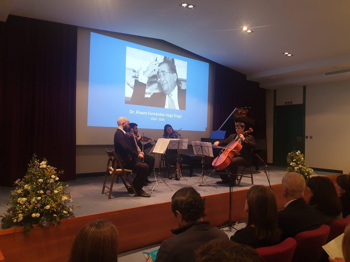 IOFVega's tweet photo. Hoy celebramos el centenario del Dr. Álvaro Fernández-Vega Diego, destacado oftalmólogo y pilar del #IOFV.

Tras una vida dedicada a la medicina, su legado sigue vivo en nuestra institución. Esta tarde, disfrutaremos de un concierto de música clásica en su honor. https://t.co/KY8VxABvON