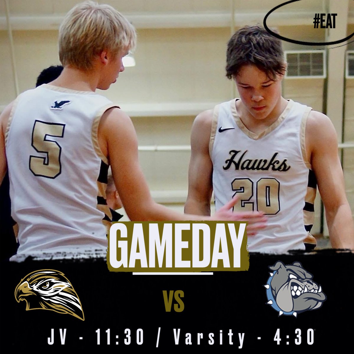 🏀 GAMEDAY! 
🆚 Becker MN
📍 Sartell High School
📺 nspn.tv
⏰ Varsity: 4:30. JV got the W at 11:30. 
#EAT