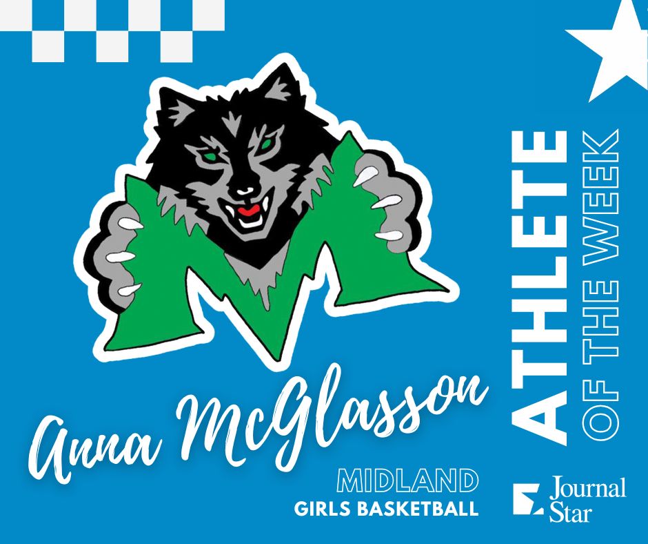 Anna McGlasson of the Midland girls basketball team was voted Journal Star high school athlete of the week on Dec. 27. pjstar.com/story/sports/h…