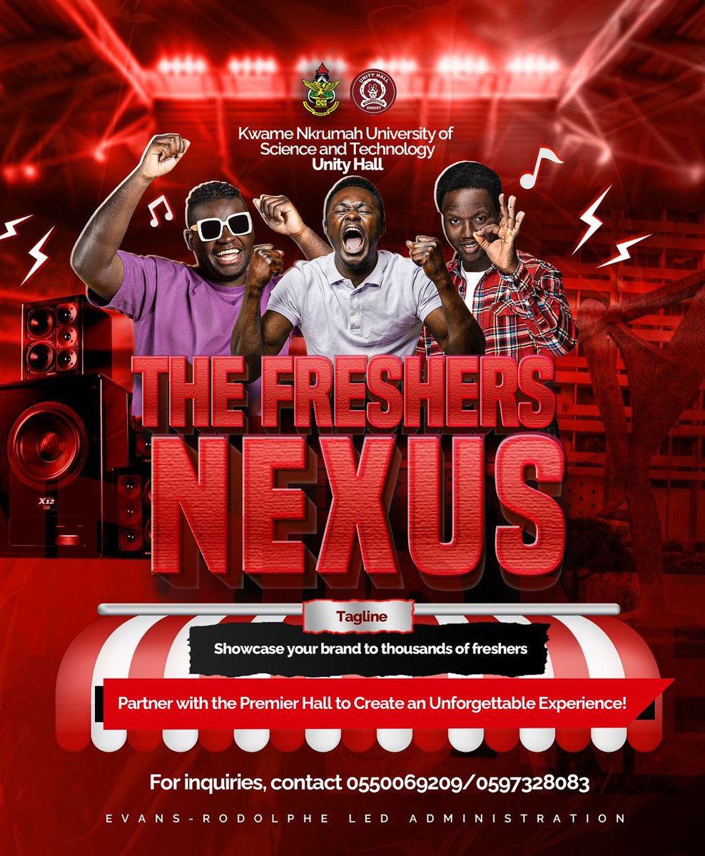 PetitRodolphe4's tweet photo. Vendor alert! Showcase your products/services to thousands of students.
Book your stand now!
#TheFreshersNexus
#UnityHall https://t.co/XqC11GCCoV