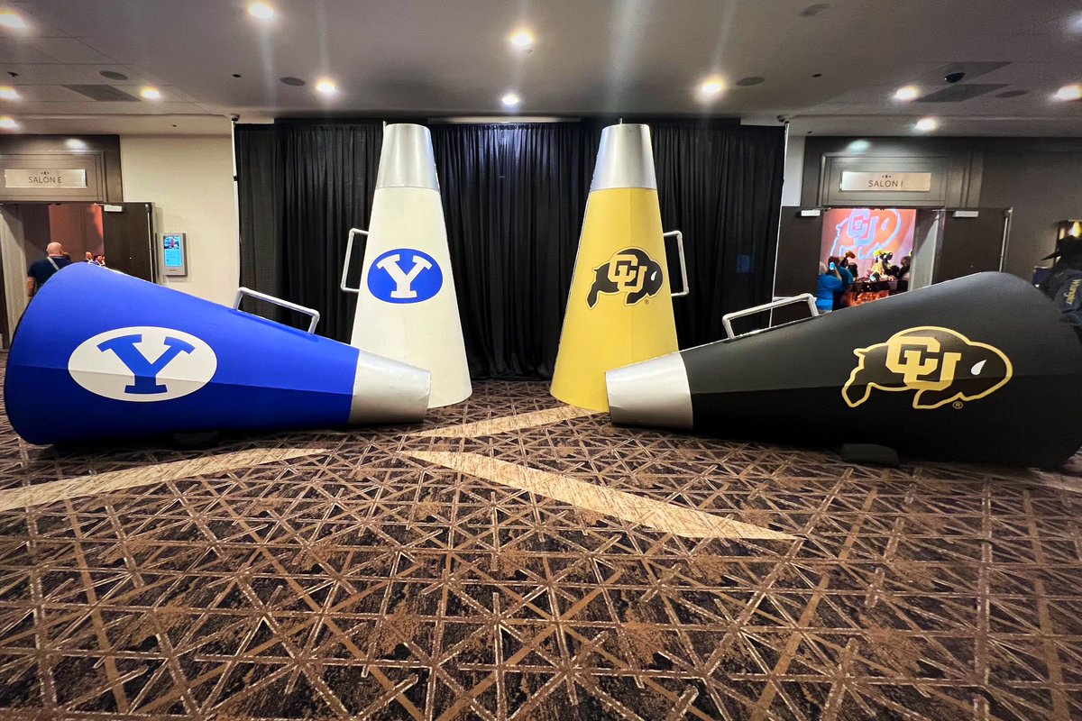 valeroalamobowl's tweet photo. 🔥 Check out some highlights from today’s @USAA Kickoff Luncheon featuring @DeionSanders with the @CUBuffsFootball and the @kalanifsitake with the @BYUfootball as they gear up for Saturday’s game. 🏈

Who’s ready for the action? Let us know your predictions! ⬇️ #ValeroAlamoBowl #GoBuffs #BYUFOOTBALL