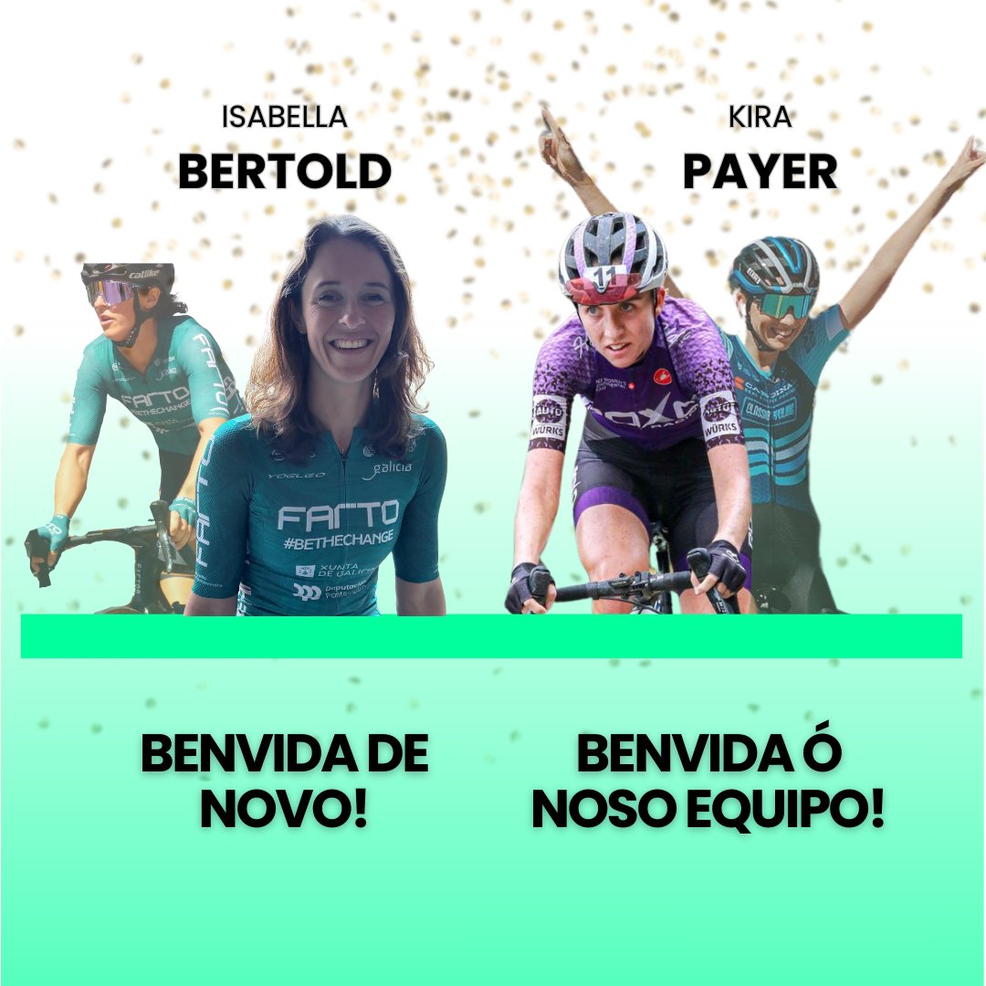 Poder norteamericano para el Farto-Kiroot! 🔥💪🏼

Isa Bertold 🇨🇦 renueva por un año tras mostrar solidez en la montaña en carreras UCI.

Kira Payer 🇺🇲 ganadora de la etapa reina de Vuelta a Guatemala UCI 2024 refuerza nuestro grupo de escaladoras. 

Welcome!

#WomensCycling 
#News