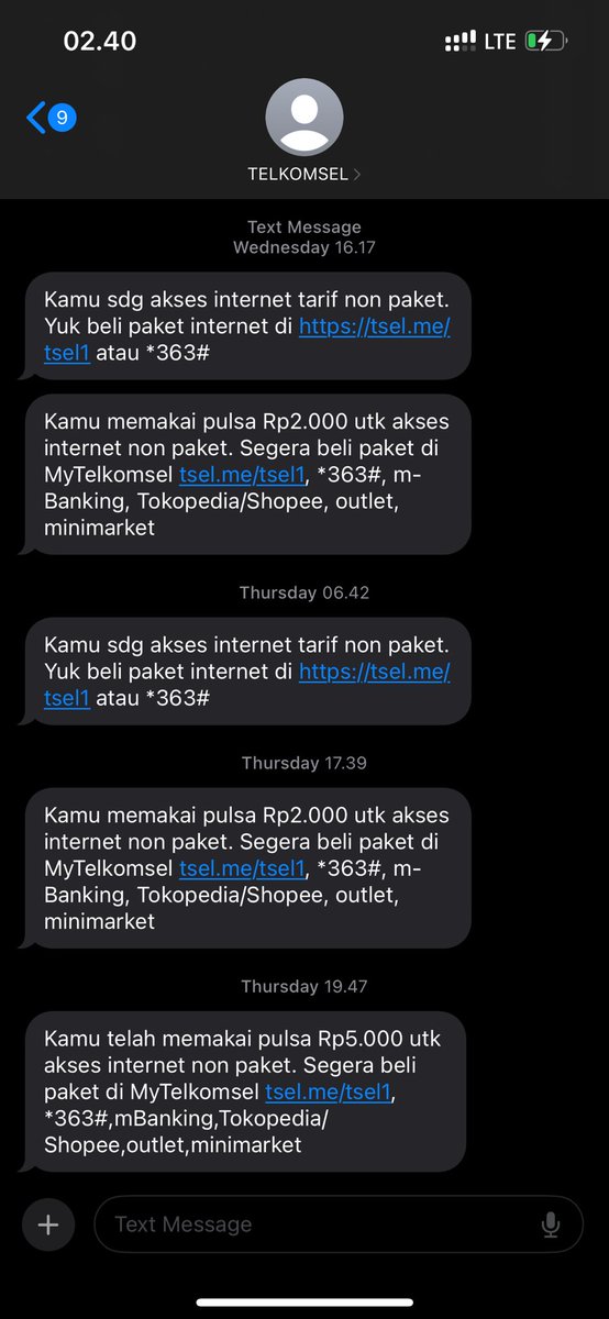 Arifjunaidi's tweet photo. Makin ke sini makin ke sana ya @Telkomsel 
Padahal internetnya ga diaktifin dan jadi SIM 2 di iphone tapi tetap “maksa” beli paket non-internet dengan tarif yang random?! Udah berlangsung lama banget begini dan bukan masalah nominalnya. Tapi cara debetin pulsa orang tuh ga gituh https://t.co/vPvD84FSVu
