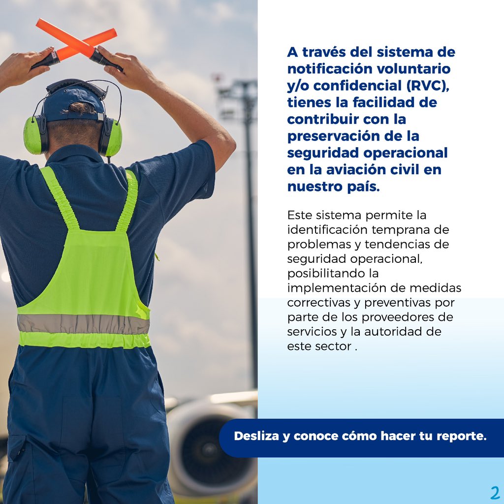 IDAC_RD's tweet image. Contribuye con la mejora de la seguridad operacional de la aviación mediante el Sistema de Notificación Voluntaria y/o confidencial al notificar eventos o amenazas en el sistema de aviación.

#IDAC
#SeguridadOperacional
#UnNuevoVuelo✈️