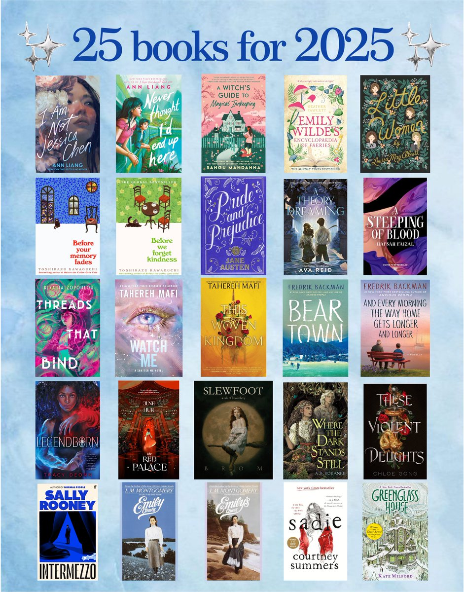 samarisreading's tweet photo. .*✧⁠ my 25 books for 2025 ✧⁠*. https://t.co/euPSF3ud3b