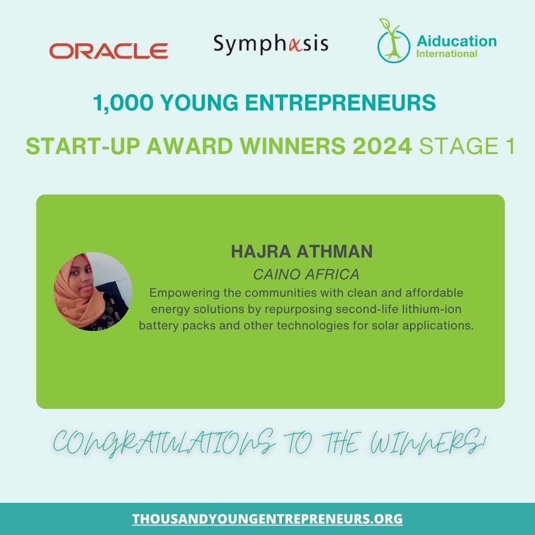 Aiducation's tweet image. Congratulations to the winners of the 1,000 Young Entrepreneurs Start-Up Fund Award!

A huge thank you to @Oracle and @Symphasis for supporting youth innovation with funding, coaching, and growth opportunities.

#YouthEmpowerment #Entrepreneurship #Innovation