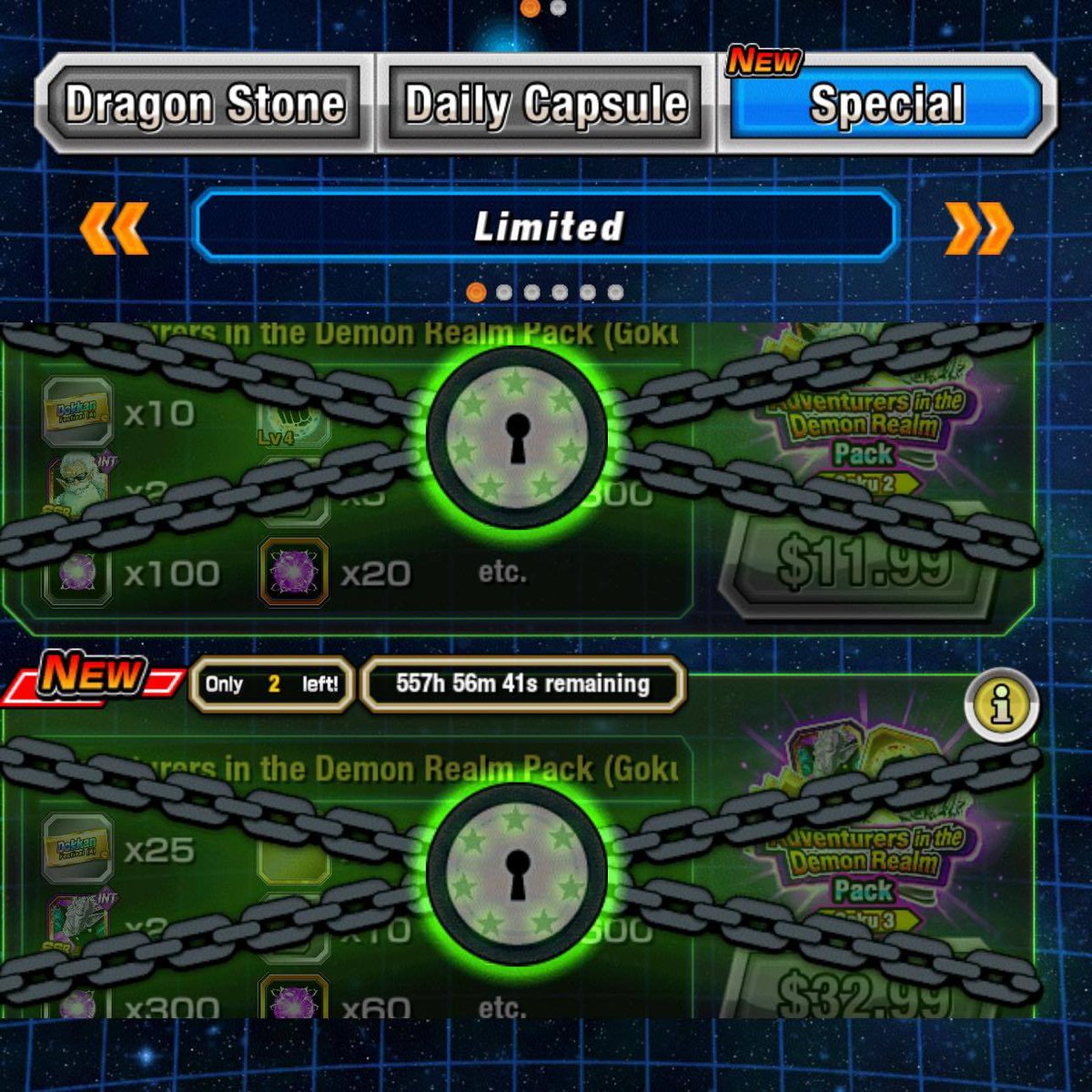 InfinitStones's tweet image. Global Dokkan Stone/Ticket packs now LIVE

(DM for more information or Form to purchase) 

stones sale:

2x $8
2x $17
5x $33
= $152

tickets:

1x $4
1x $12
2x $33
= $59

pair of tickets = $117

stones sales + pair of tickets = $268