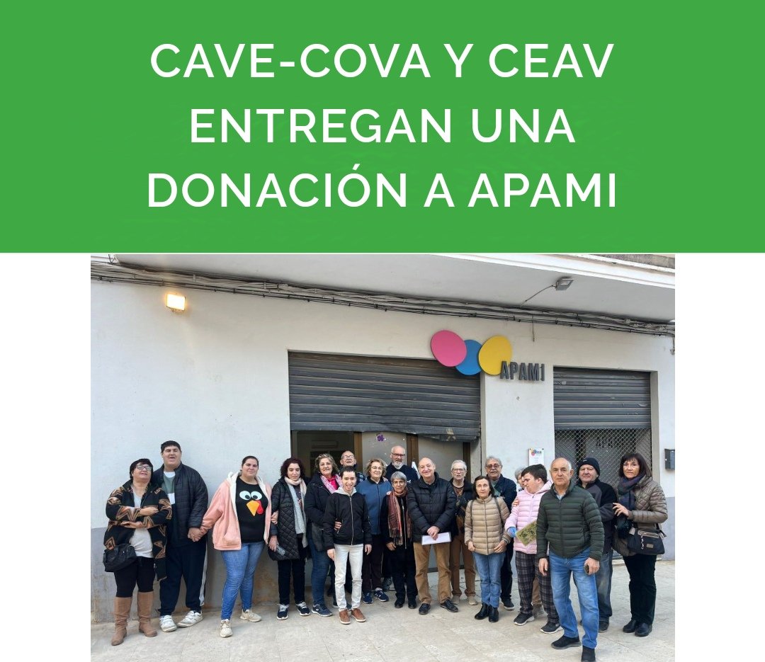 🤝 Nos unimos a <a href="/CaveCova/">CAVE-COVA</a> para ayudar a los colectivos más afectados por la Dana. 

Hacemos una donación de 11.560 euros para poner en marcha la Asociación de Personas Afectadas de Minisvalías de #Catarroja 👇🏻
cavecova.es/cave-cova-y-ce…