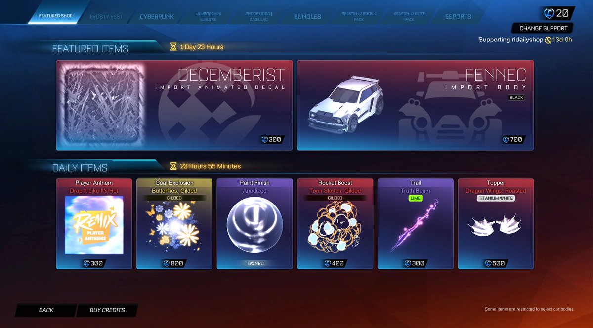 Rocket League Shop tweet media