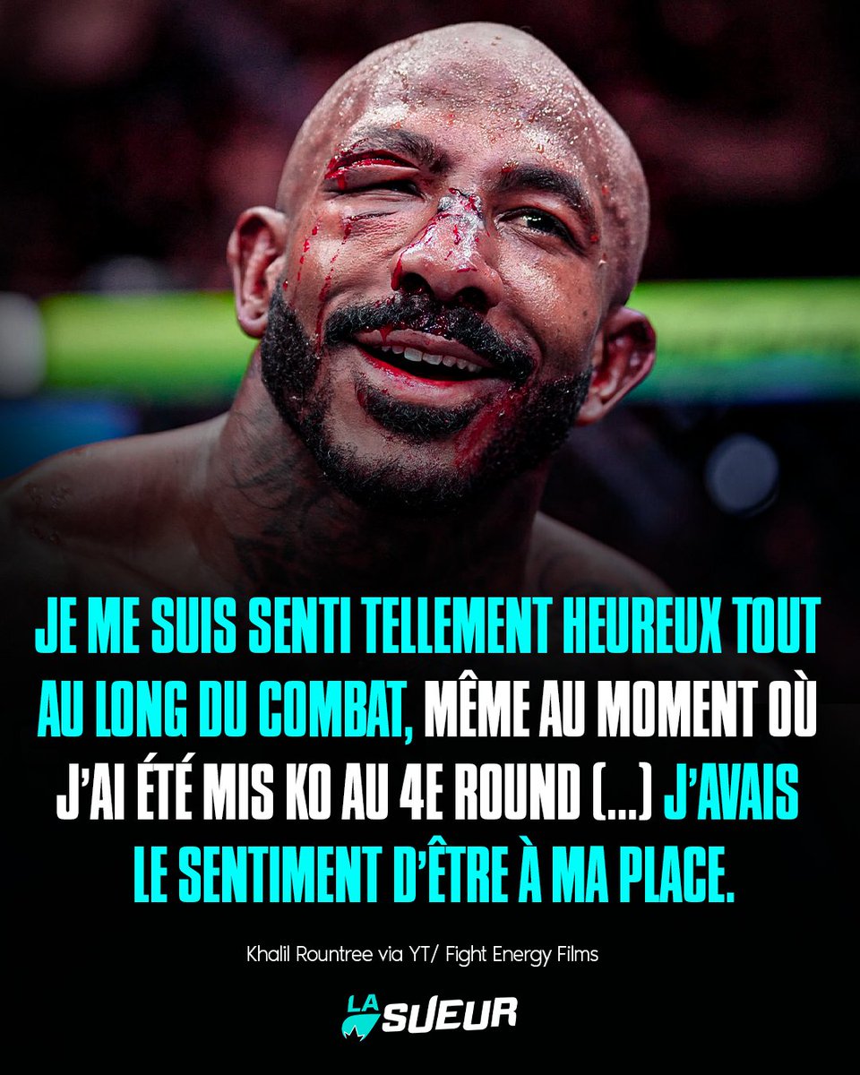 LaSueur_off's tweet photo. Khalil Rountree Jr. revient sur son combat contre Alex Pereira et explique s’être senti 𝗛𝗘𝗨𝗥𝗘𝗨𝗫 😳🩸 https://t.co/O3SjuPgL4w