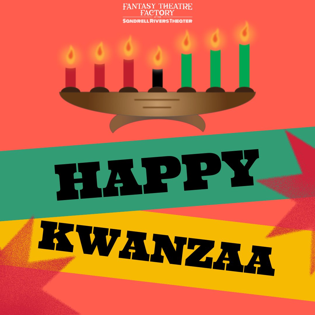 🌟✨ Happy Kwanzaa from Fantasy Theatre Factory! ✨🌟
Join us in celebrating the rich traditions of African heritage and the principles of unity, self-determination, and creativity. May your days be filled with joy, love, and the spirit of community. 🕯️🖤❤️💚