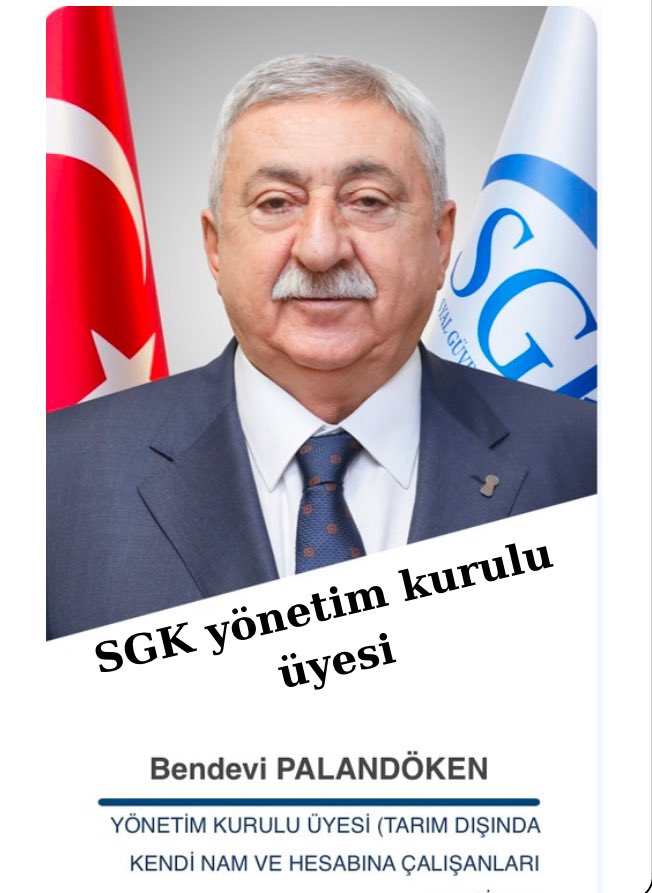 Mağduriyetimiz SGK’dan doğan eşitsizlik ve adaletsizlik ile ..!!  Esnafın Başkanı 
<a href="/B_Palandoken/">Bendevi Palandöken</a> SGK yönetim kurulu üyesi ..!! Yorumu size bırakıyorum Bağkurlu Esnaflar ..!! 

<a href="/RTErdogan/">Recep Tayyip Erdoğan</a>
<a href="/eczozgurozel/">Özgür Özel</a>  
<a href="/dbdevletbahceli/">Devlet Bahçeli</a>
#Bagkur #Prim #İhya #Ciftci