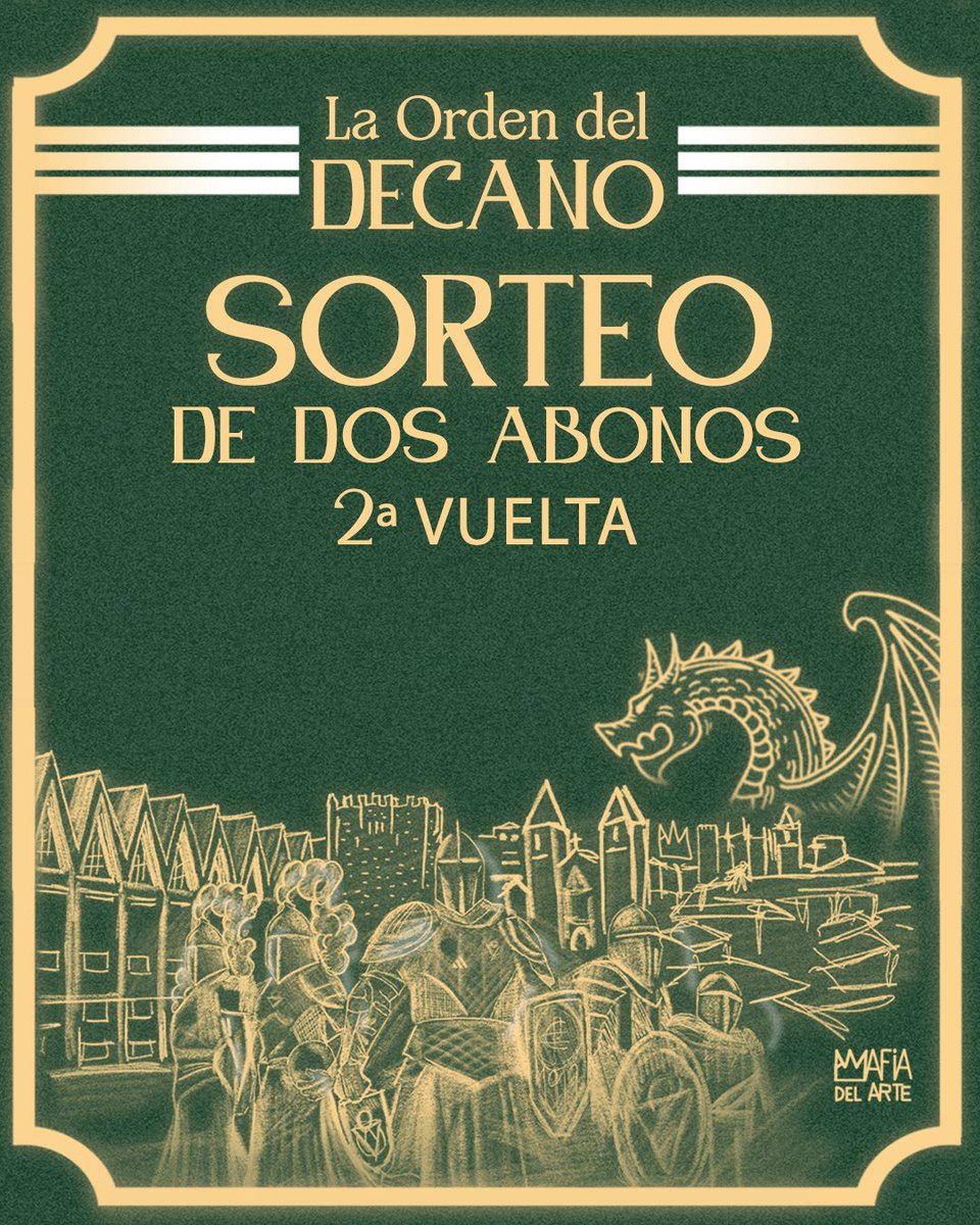 🙌 Mañana se sorteará dos abonos de 2ª vuelta en el #LeyendasporValencia (uno de tribuna y otro de preferencia).

🎫 Papeletas a 1€.

#LaOrdenDeInvernalia #LaOrdenDelDecano
#AúpaCPC