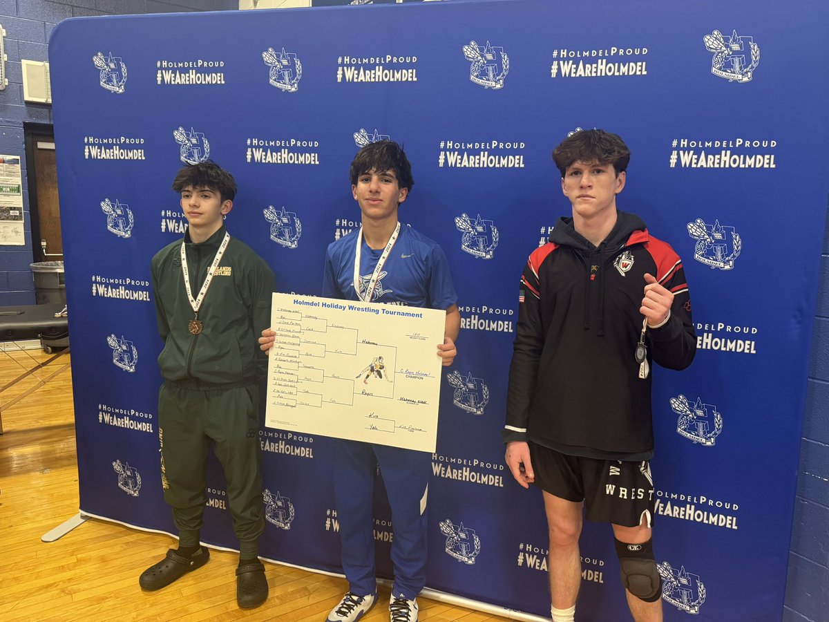 Congratulations <a href="/Creyes_13_/">Christian Reyes</a>  on winning the Holmdel Holiday Tournament at 120 pounds!!  Great job Christian!!