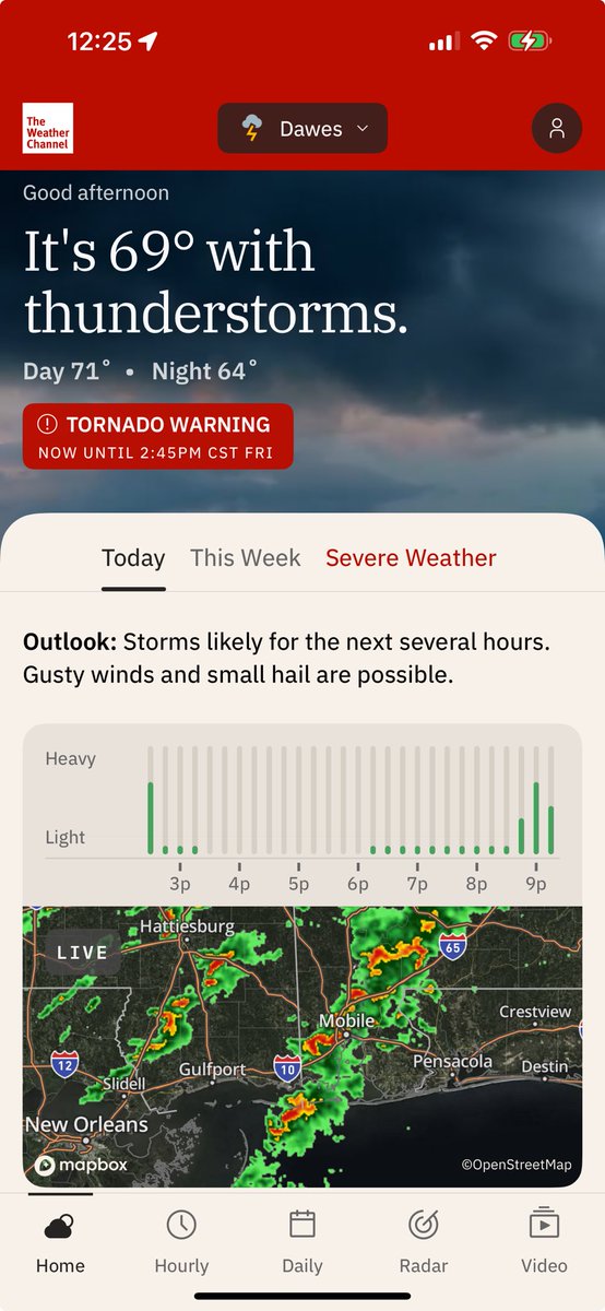 ⁦<a href="/ryanhallyall/">Ryan Hall, Y’all</a>⁩ fyi. Confirmed tornado on the ground headed towards Mobile, AL