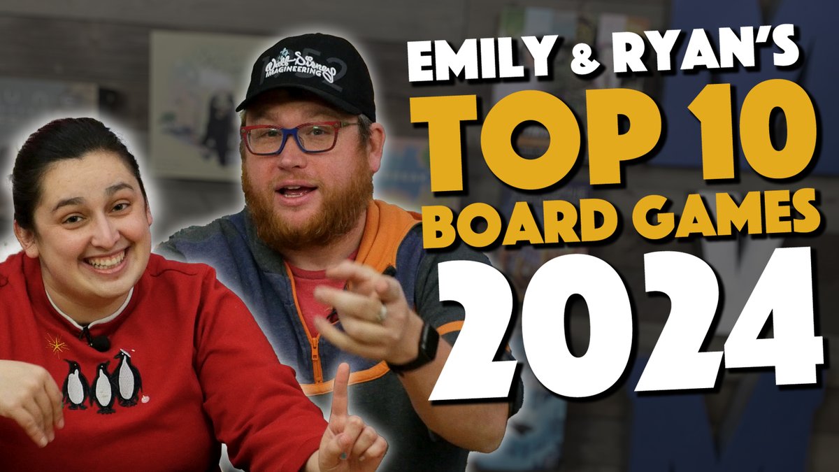 Our Top 10 Board Games list has two parts this year! First up are Emily and Ryan with their personal favorites for the year. Will any surprise you? What are your lists? Check this out, and stay tuned for Jeremy and David's lists soon!
youtu.be/1aWl9Sxtfec