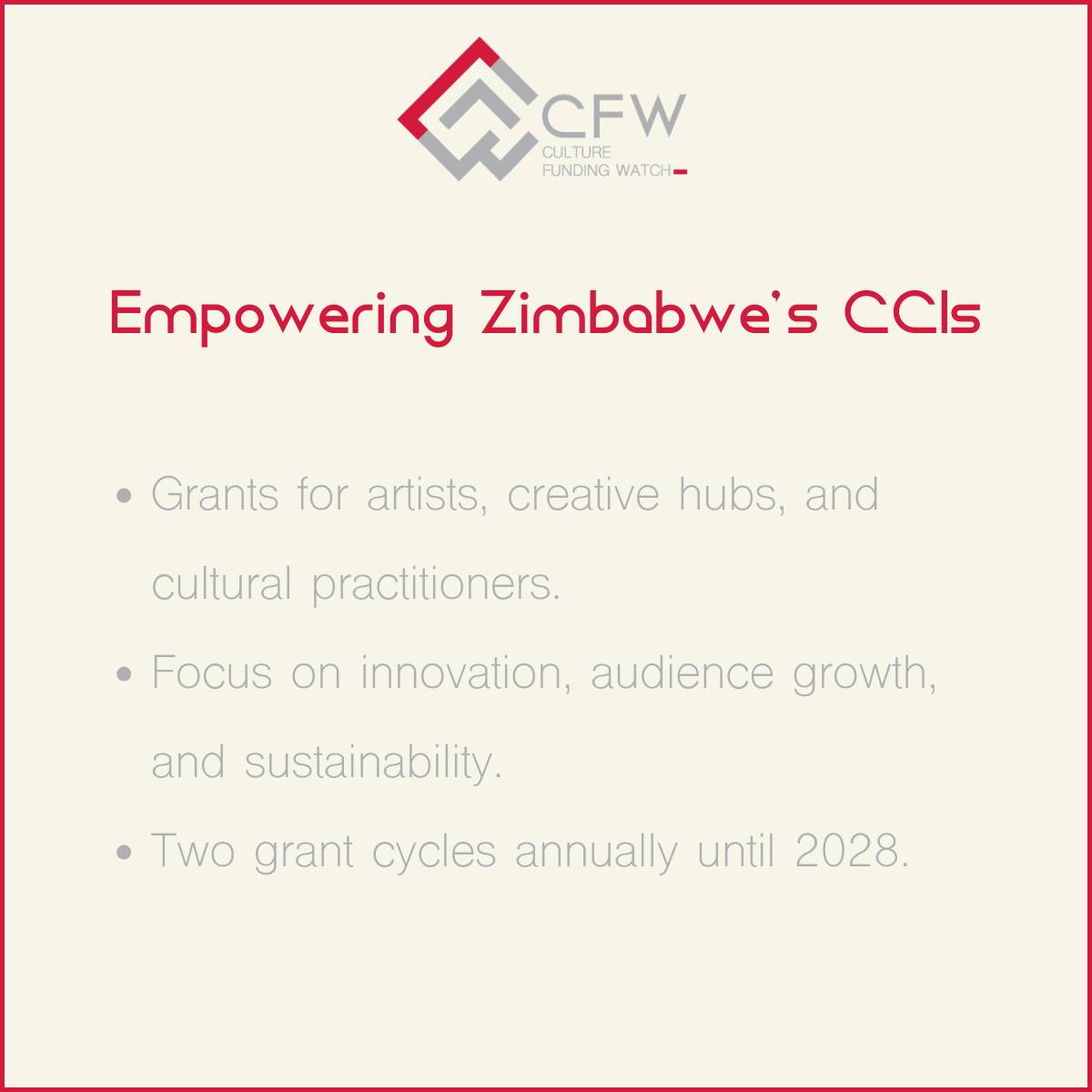 Culture Funding Watch tweet media