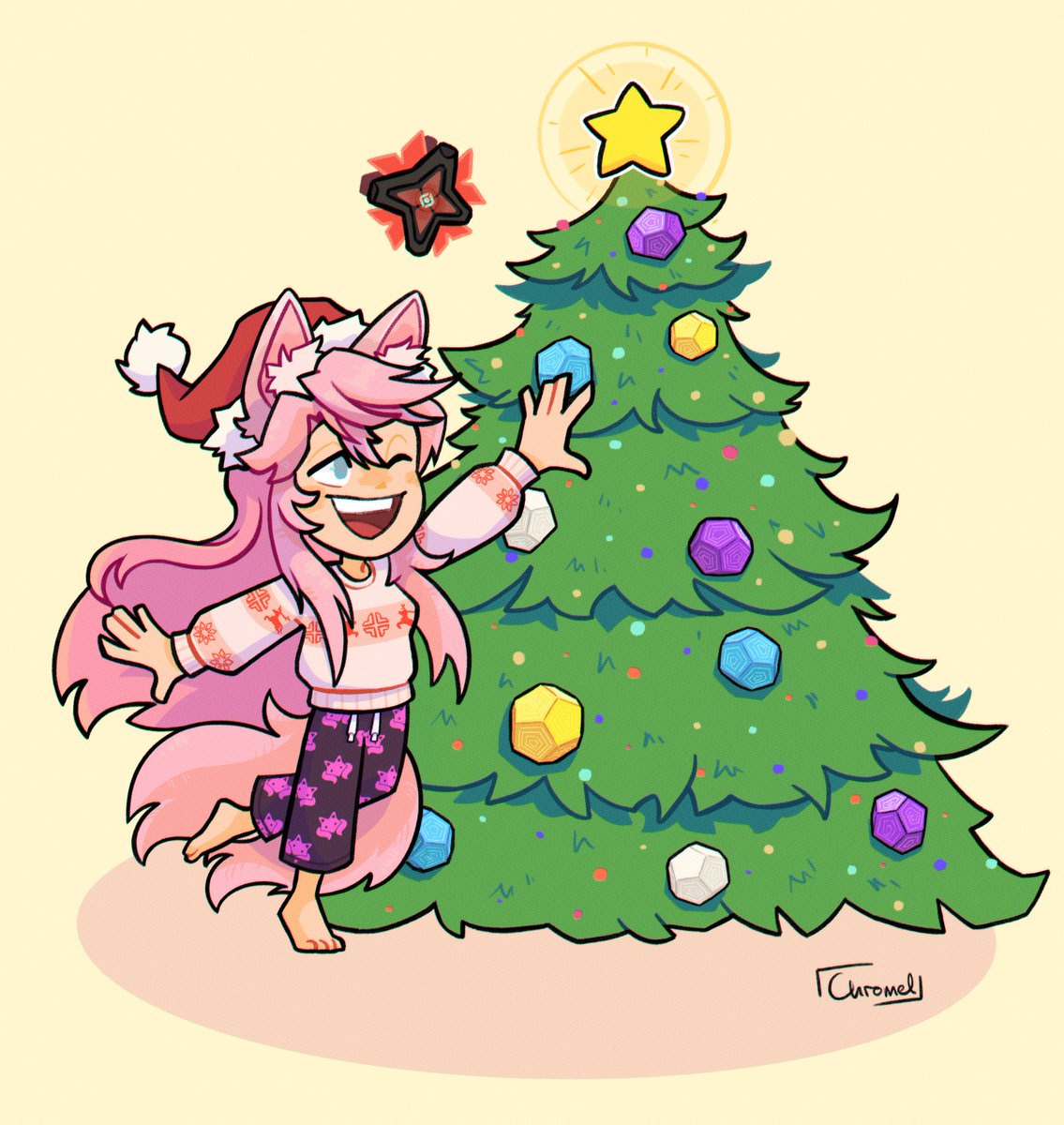 ChromelxD's tweet image. My @D2ArtEvents's secret santa for @Vulffee ^_^ Happy Dawning! ❄️🎄
#DSSE2024 #destiny2 #destiny2art