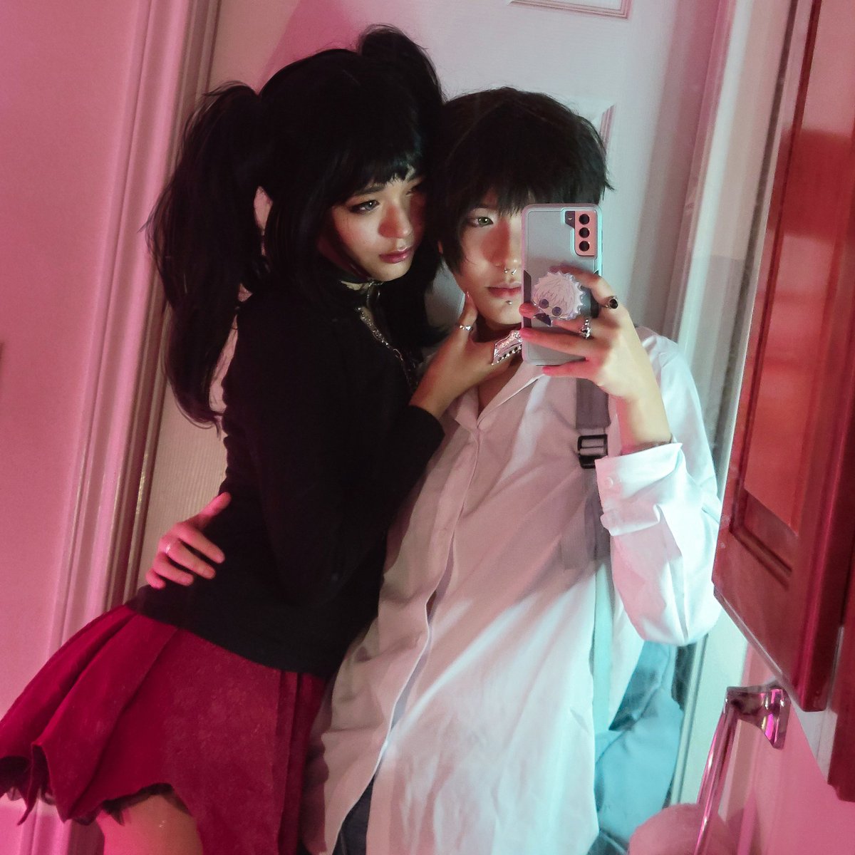 mikafushi's tweet photo. eremika school caste with loml <3 https://t.co/vyl72NInEK