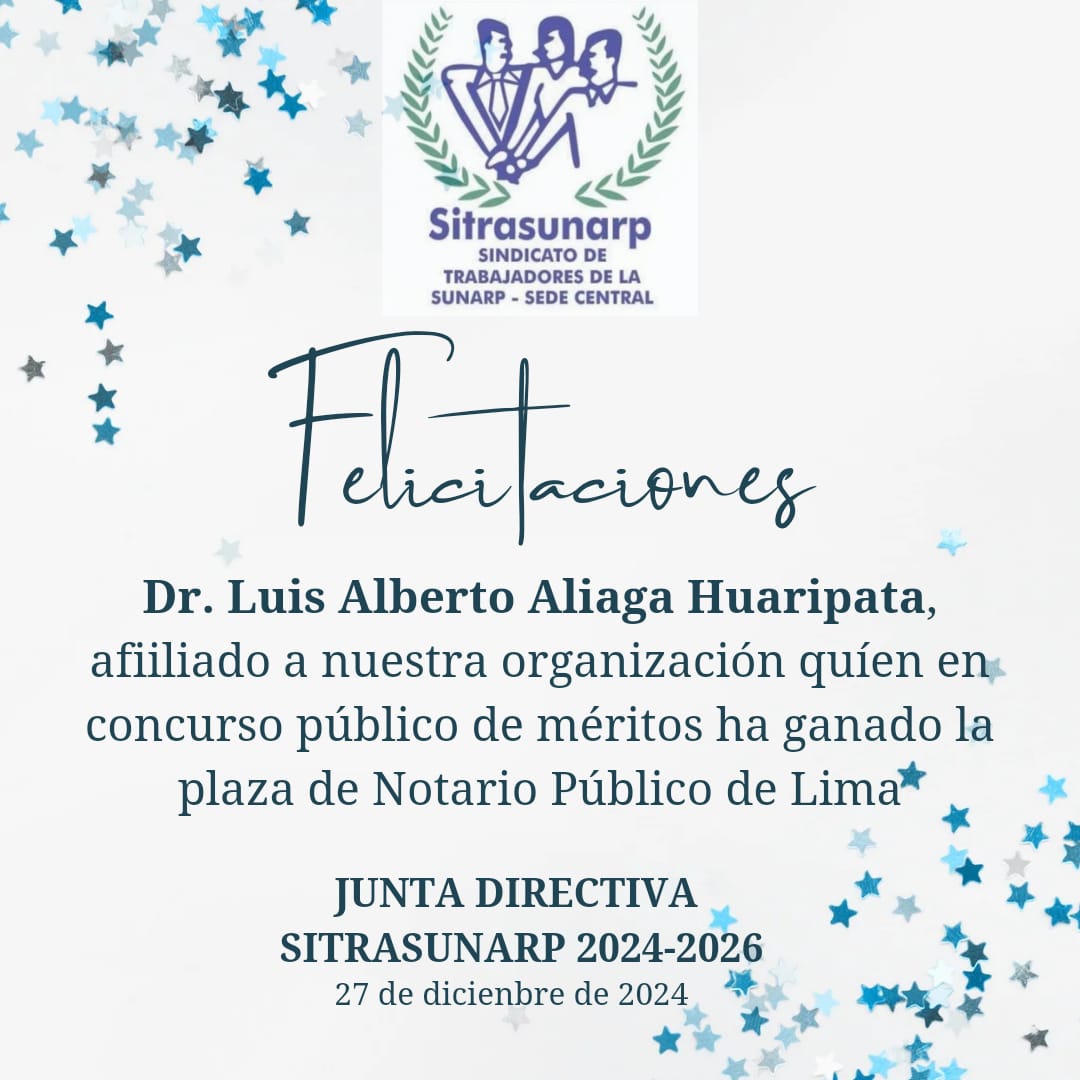 sitrasunarp's tweet photo. Felicitaciones Dr. Luis Alberto Aliaga Huariapata que continúen los éxitos. https://t.co/JwBlrGQw8y