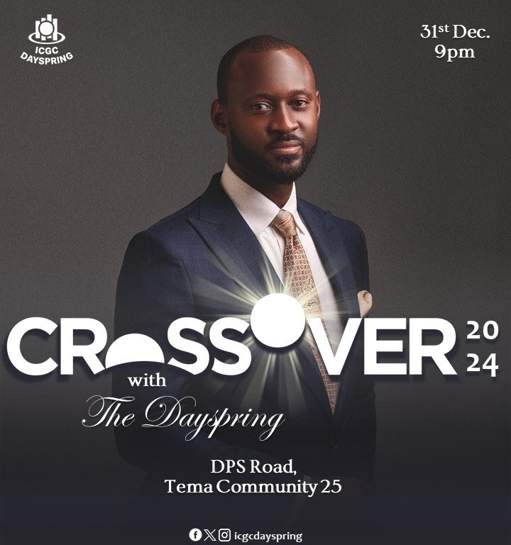icgcdayspring's tweet photo. Crossing over into new beginnings; experience the power of worship with us as we transition into 2025.

Join us on 31st evening for this wonderful spiritual preparation. https://t.co/t8eQJk9d4v