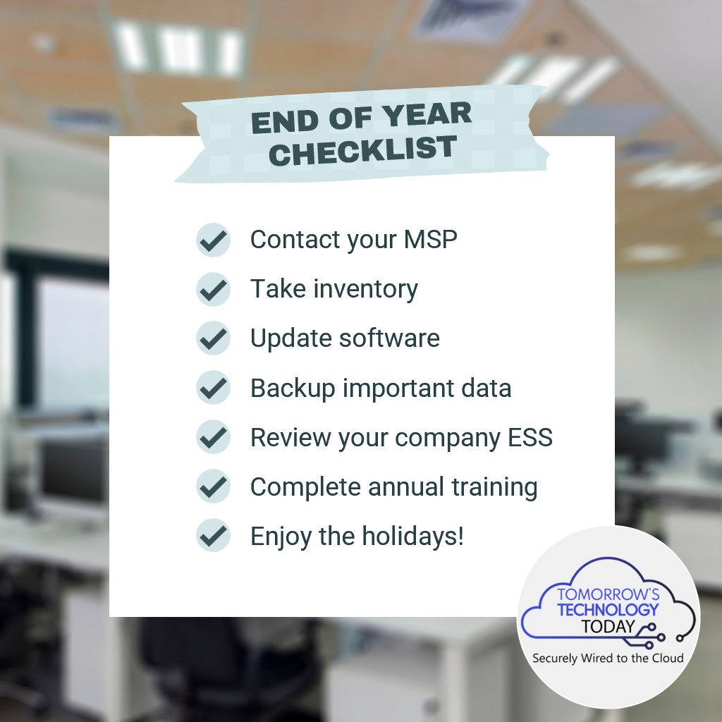TTechT's tweet photo. Year-End Checklist 📋

Follow these steps to fortify your business for the challenges and opportunities of 2025!

Ready to elevate your cybersecurity in 2025? Schedule a demo today!
➡️ https://t.co/YqFYCSVSue

#BusinessSuccess #2025Ready #Cybersecurity https://t.co/VuBkIXyJtH