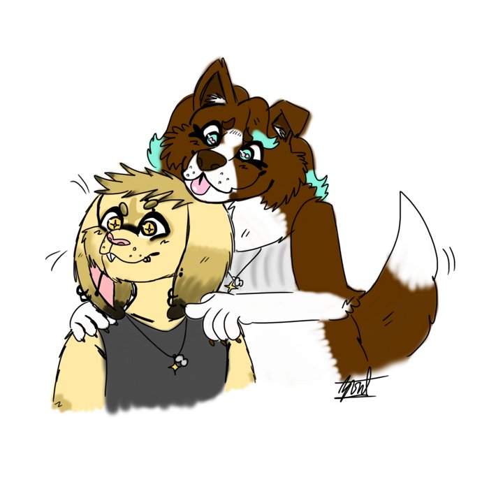 Pearlina furry/ Beastars au doodle.
I have diff hc for pearl's species but I really like bunny 🐰. However Marina is a dog for sure 🐶.

#Splatoon #fanart #art #furry #beastars #au #offthehook #pearl #marina #pearlina