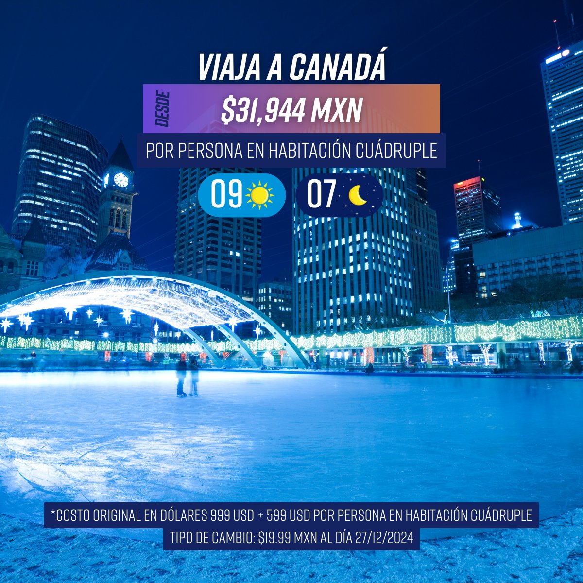 MegaTravel_MX's tweet photo. ¿Cuánto cuesta viajar a #Canadá? 🍁🤔 ¡Este precio te va a encantar!
Vive lo mejor de este sorprendente país:
✨ Siente la energía de la vida nocturna en #Toronto y #Montreal.
🌿 Admira la belleza natural de #NiagaraFalls y #MilIslas.
🏛️ Conoce la historia y cultura en #Ottawa y #Quebec.
¡Explora #Canadá como nunca antes! Reserva ya ✨➡️ https://t.co/L6yzByqTKF
#MegaTravel