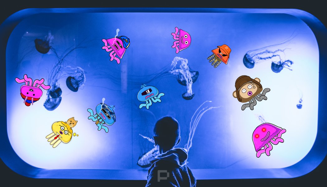 PortaltoBitcoin's tweet photo. Another week to show some cool Jellies from the community! 🪼

Featuring: @illonashanum @a_rizya @SmallStarinSky @ogogorogoro 

Send us your Jelly art on Discord to be featured next week! https://t.co/2R6vYVorep