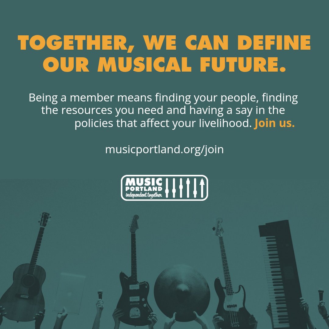 Join us to connect, collaborate, and shape policies that help musicians thrive. Let’s make 2025 a year of growth were we can all be Independent. Together. 

Join today at: musicportland.org/join