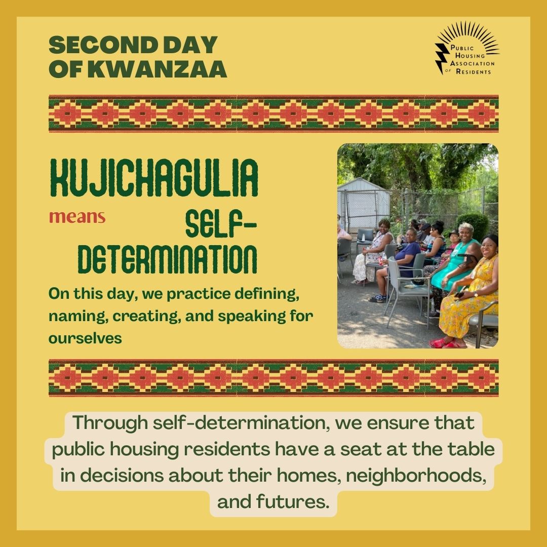 We believe in self-determination through collective action. Residents are the experts of their own needs and lived experiences, which shape the future of our communities✊