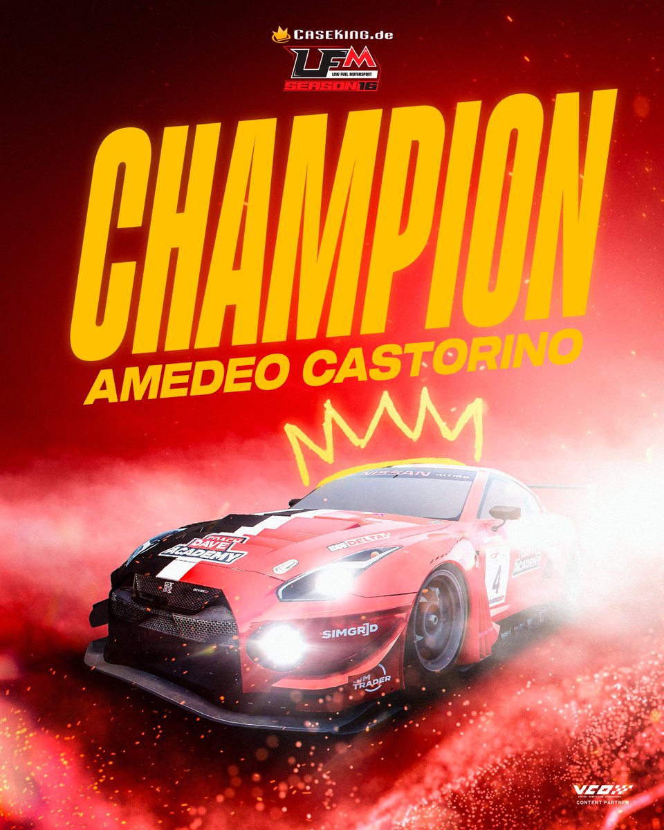 Amedeo Castorino <a href="/amedeo2304/">Amedeo Castorino</a> is once again <a href="/Caseking/">Caseking</a> PRO Series Champion! 

He gets the job done in style, taking pole and his 5th win of the season in another incredible performance at Watkins Glen in the Nissan GT-R GT3.

Job well done, congratulations champ!

Many thanks to