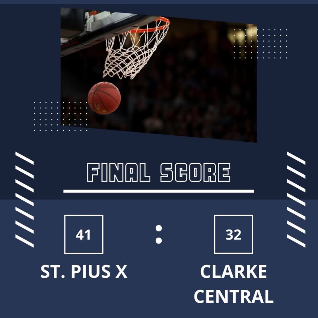 St. Pius X Girls Basketball (@stpiusxgirlsbb) on Twitter photo Girls bball final
First round <a href="/PiusXmasClassic/">St. Pius X Christmas Classic</a>
St. Pius X 41
Clarke Central 32
<a href="/sofia_pihera08/">Sofia Pihera</a> 15 pts
<a href="/EvaRussell24/">Eva Russell</a> 8 pts
<a href="/KyleSandy355/">Kyle Sandy</a> <a href="/SandysSpiel/">Sandy's Spiel</a> <a href="/scoreatlanta/">SCORE Atlanta</a> <a href="/AJCsports/">AJC Sports</a> <a href="/PGH_Georgia/">Prep Girls Hoops Georgia</a> <a href="/SPXGoldenLions/">St. Pius X Athletics</a> Girls bball final
First round <a href="/PiusXmasClassic/">St. Pius X Christmas Classic</a>
St. Pius X 41
Clarke Central 32
<a href="/sofia_pihera08/">Sofia Pihera</a> 15 pts
<a href="/EvaRussell24/">Eva Russell</a> 8 pts
<a href="/KyleSandy355/">Kyle Sandy</a> <a href="/SandysSpiel/">Sandy's Spiel</a> <a href="/scoreatlanta/">SCORE Atlanta</a> <a href="/AJCsports/">AJC Sports</a> <a href="/PGH_Georgia/">Prep Girls Hoops Georgia</a> <a href="/SPXGoldenLions/">St. Pius X Athletics</a>