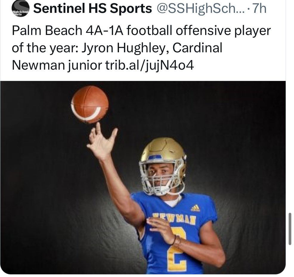 CoachJackson7's tweet photo. Big Snowman
Lets say congratulations to Jyron Hughley on winning Palm beach county offensive player of the year 💪💪🏈💯💥 @JyronHughley
#MuckCity https://t.co/7VdwrMtPPR