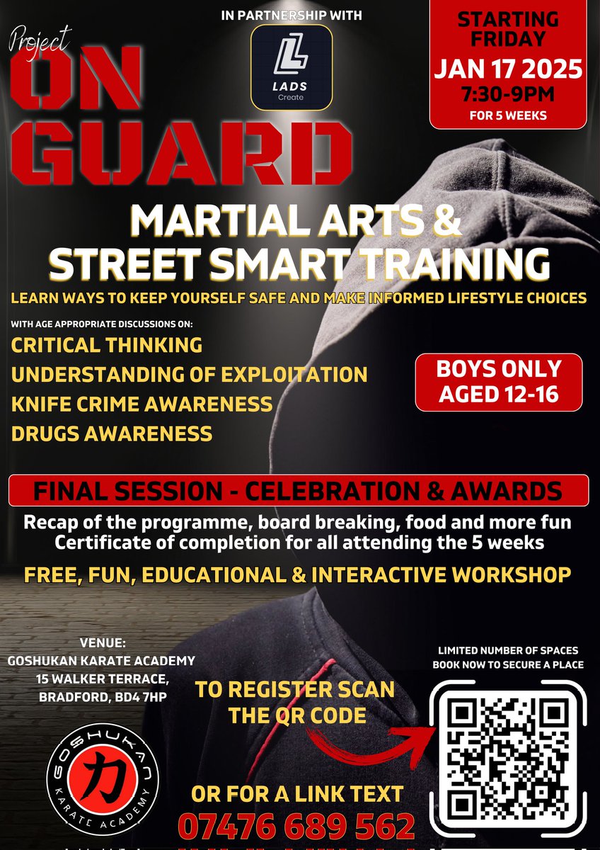 Suffia Hussain (@sophie_hussain) on Twitter photo Registrations are now open for our next boys #ProjectOnGuard programme! In partnership with <a href="/LadsCreate/">LADS create</a>
Please share! forms.gle/Cx1vViPWhjDq1a… Registrations are now open for our next boys #ProjectOnGuard programme! In partnership with <a href="/LadsCreate/">LADS create</a>
Please share! forms.gle/Cx1vViPWhjDq1a…