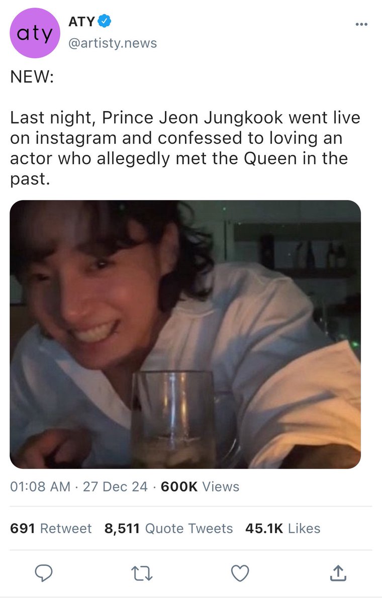 ikisskoomi's tweet photo. jikook au

in which prince!jk is known to respect the etiquettes and traditions of his royal family. then one evening, he drunkenly goes live, where he confesses to being in love with an actor. https://t.co/UqN77KbDlC