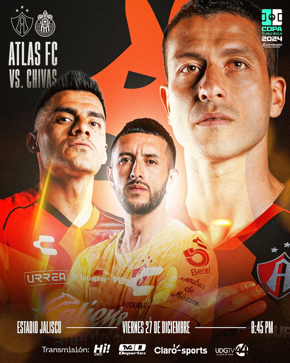 AtlasFC_en's tweet image. Ladies and gentlemen, it’s not a traditional Friday… it’s a CLÁSICO TAPATÍO FRIDAY AT EL JALISCO! 🔴⚫️🦊

The Copa Pacífica kicks off today, and we will look to get our ticket to the final of it 🏟️