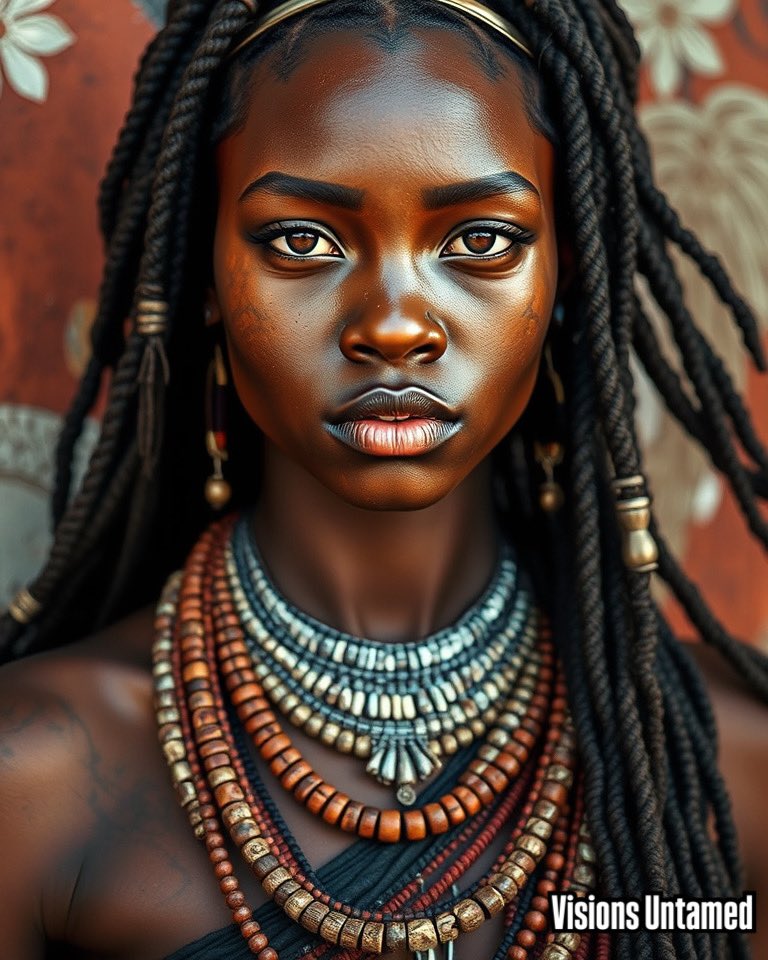 VisionsUntamed's tweet photo. #VisionsUntamed #Art #Arte #DigitalArt #Instagood #CulturalHeritage #AncestralBeauty #BlackExcellence #RootsAndStrength #PortraitArt https://t.co/KkunOfTpSK