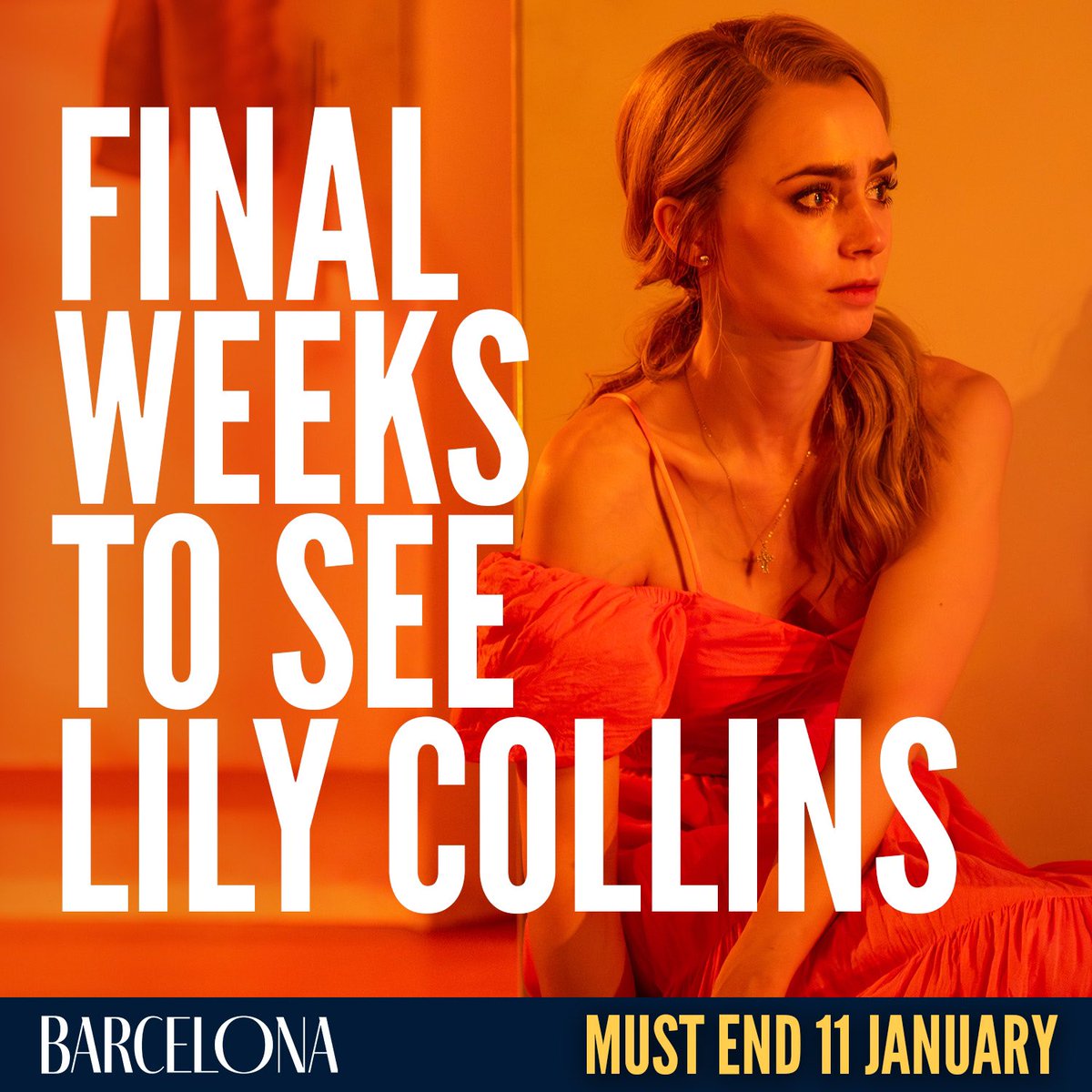 Last chance to catch Lily Collins’ West End debut in Barcelona. 

🎟️ barcelonatheplay.com