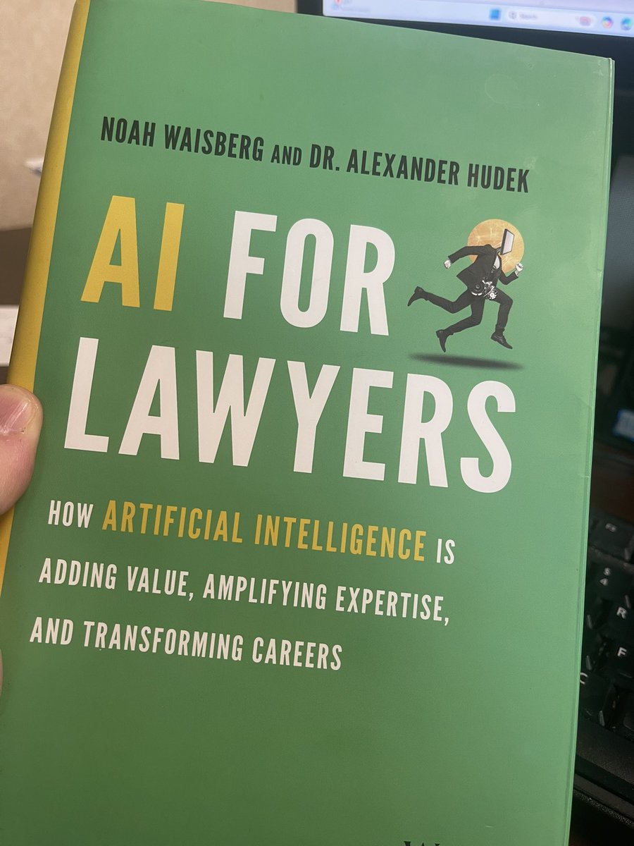 Been sitting on my desk since I interviewed <a href="/nwaisb/">Noah Waisberg</a> back when <a href="/LegalTechLIVE/">LegalTechLIVE</a> podcast was active. 

As with most books once I finally start them, I’m upset it took me so long. Solid info for the LegalAI space.