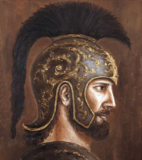 “Kargısını sallayan Ares gibi kuduruyordu Hektor,
dağlarda ormanları saran yangın gibi kuduruyordu,
köpükler akıyordu savaşan Hektor'un ağzından,
korkunç kaşlar altında ateş gibi yanıyordu gözleri,
tolgası alevli alevli sallanıyordu şakaklarında.”

—Ilias