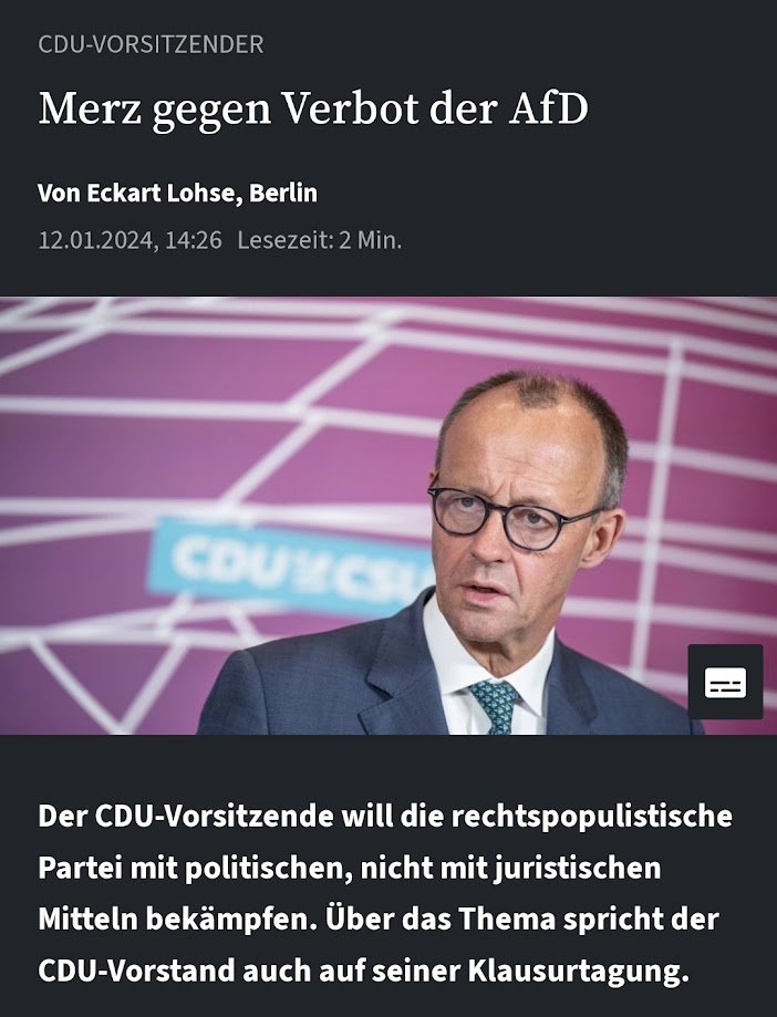 Friedrich Merz: „Wir sind im Umgang mit den Feinden unserer Demokratie einfach nicht konsequent genug.“

Auch Friedrich Merz: