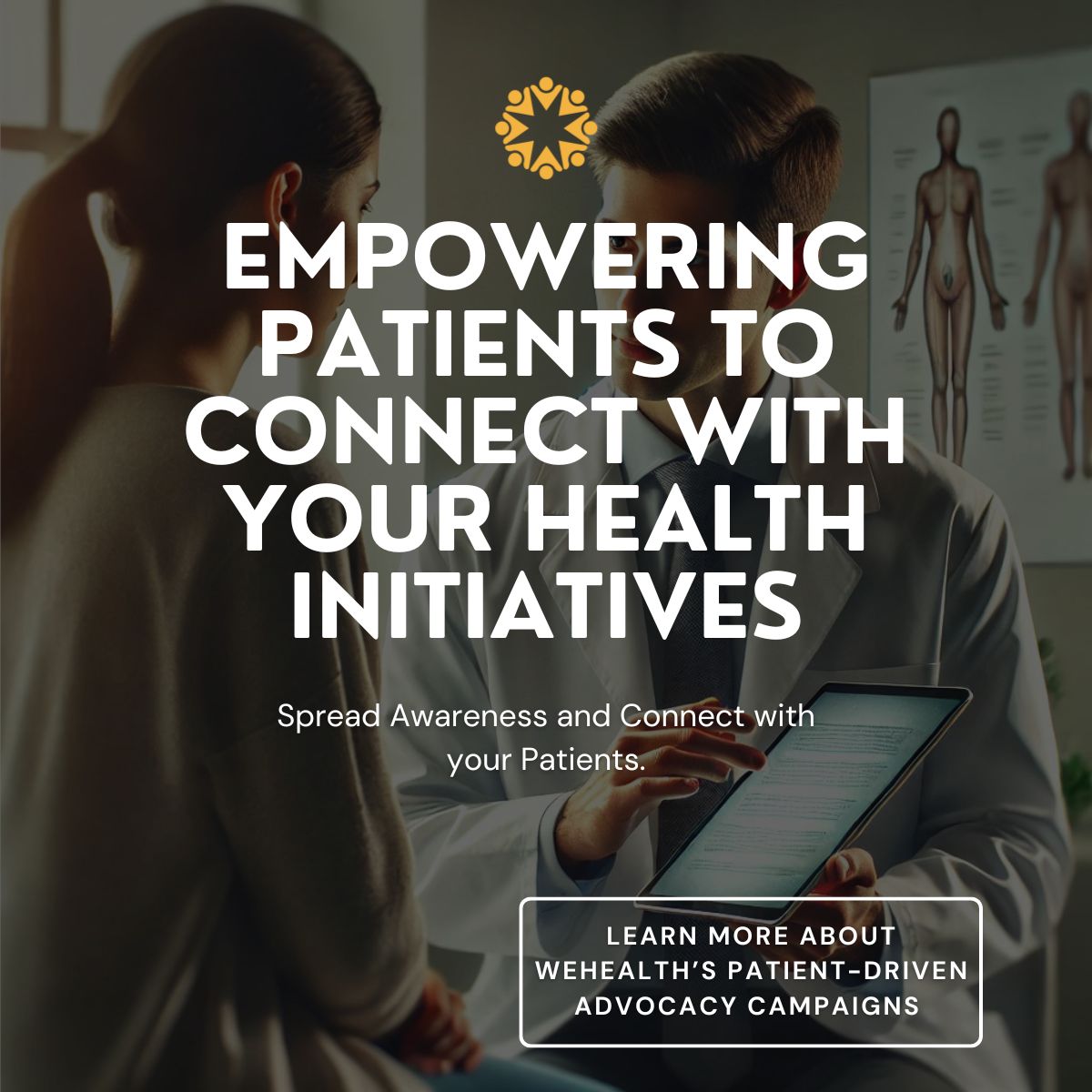🌱 Empower Patients to Connect with Your Health Initiatives
Build Meaningful Connections 🖇️

WeHealth is here to help you empower your patients.
By connecting them directly to your health initiatives, you can foster a deeper sense of belonging and ensure they feel supported every
