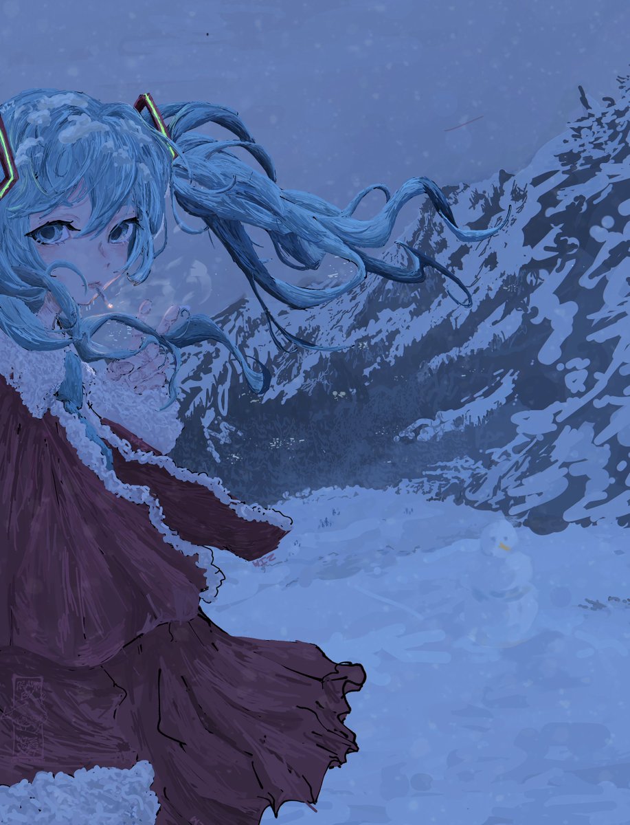wizdoesart's tweet image. Holiday Miku =w=