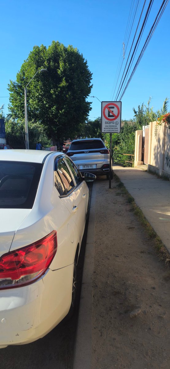 Anianiuka's tweet photo. @sitiodelsuceso A falta de 1, dos autos obstruyendo un estacionamiento reservado para personas con discapacidad y una salida de vehículos. ¡Qué falta de empatía! Calle Tercera, Villa Alemana https://t.co/uetnYQQ2US